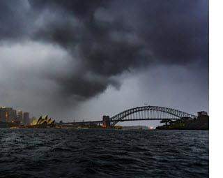 Sydney harbour storm